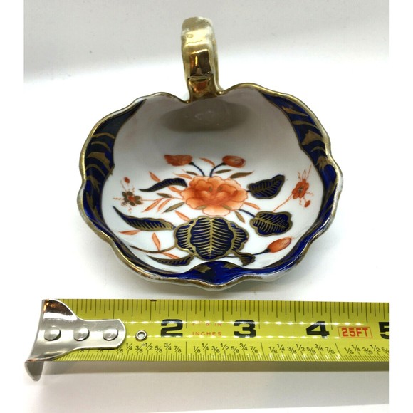 Imari Design Porcelain Scoop Shape Dish Bowl Hand Painted Gold Handle Japan 1940 - Picture 10 of 11